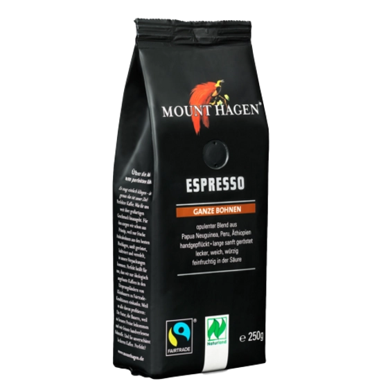 Mount Hagen Espresso kávé, szemes - bio, fair trade 250g
