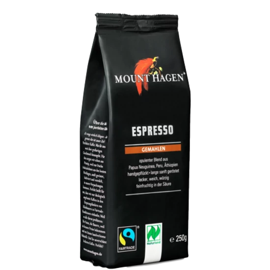 Mount Hagen Espresso kávé, őrölt - bio, fair trade 250g