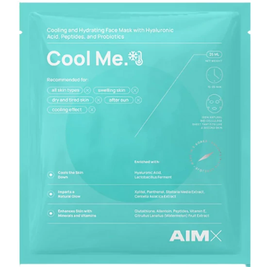 AIMX Cool Me - Frissítő arcmaszk probiotikummal és peptidekkel 25ml