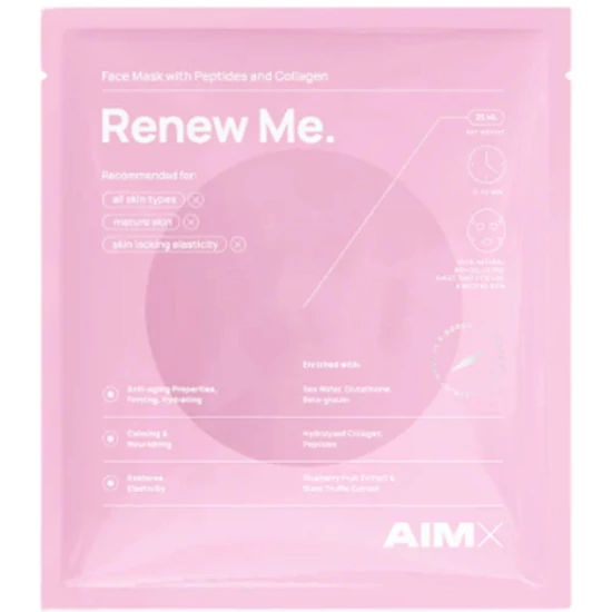 AIMX Renew Me - Bőrmegújító arcmaszk kollagénnel és peptidekkel 25ml