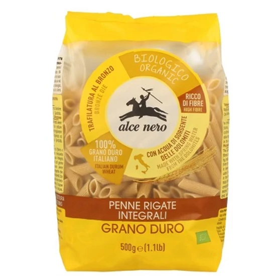 Alce Nero Teljes kiőrlésű penne - bio 500g