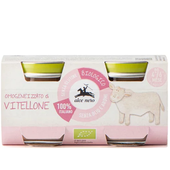 Alce Nero Borjúpástétom babáknak - bio 2 x 80g