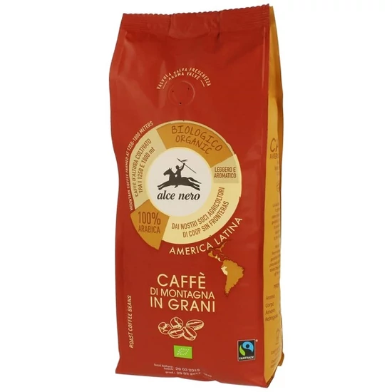 Alce Nero 100% Arabica szemes kávé - bio 500g