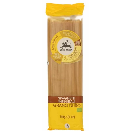 Alce Nero Teljes kiőrlésű spagetti - bio 500g