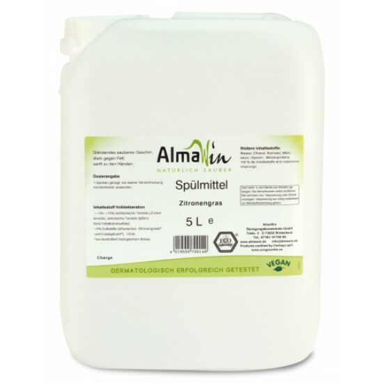 AlmaWin Kézi mosogatószer koncentrátum citromfűvel 5L
