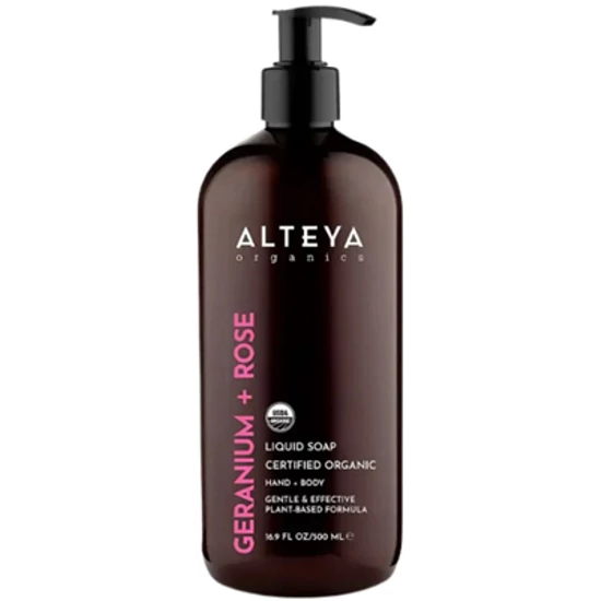 Alteya Organics Bio folyékony szappan - Rózsa és Geránium 500ml