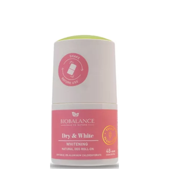 BioBalance Golyos dezodor - Dry&amp;White - 48h fehérítő hatással 50ml