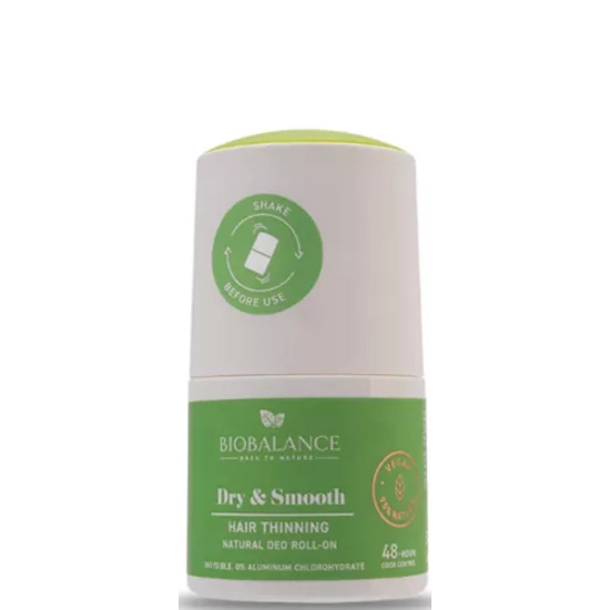 BioBalance Golyos dezodor - Dry&amp;Smooth - 48h szőrnövekedést lassító hatással 50ml
