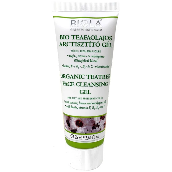 Biola Bio teafaolajos arctisztító gél 75ml