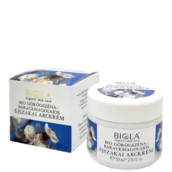 Biola Bio görögszéna-barackmagolajos éjszakai arckrém 50ml