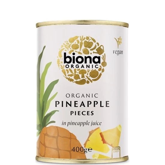Biona Ananász darabok ananászlében - bio, vegán 400g