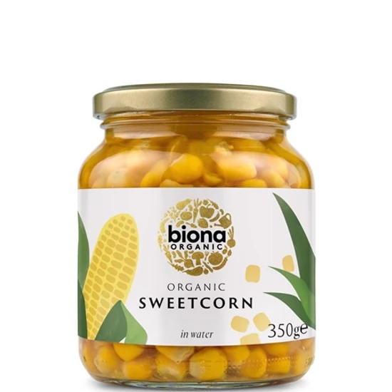 Biona Édes kukorica üveges - bio, gluténmentes, vegán 350g
