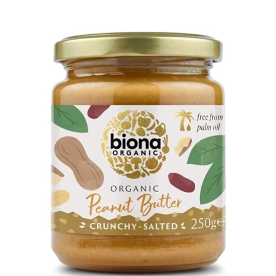 Biona Ropogós földimogyoróvaj – sós - bio, gluténmentes, vegán 250g