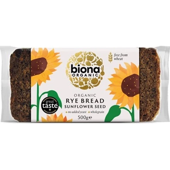 Biona Rozskenyér napraforgómaggal - bio, vegán 500g