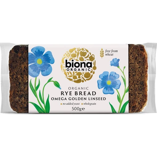 Biona Rozskenyér - Omega arany lenmag - bio, vegán 500g