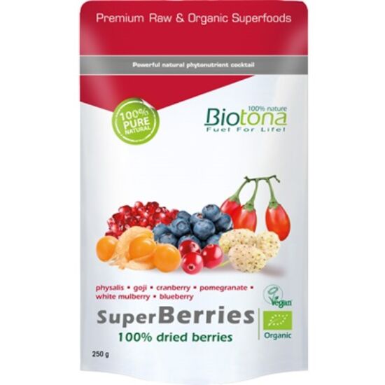 Biotona Superfood - Szuperbogyó - 100% bio szárított bogyók 250g