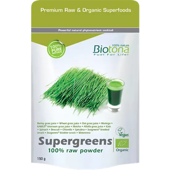 Biotona Superfood - Supergreens - 100% bio por 150g