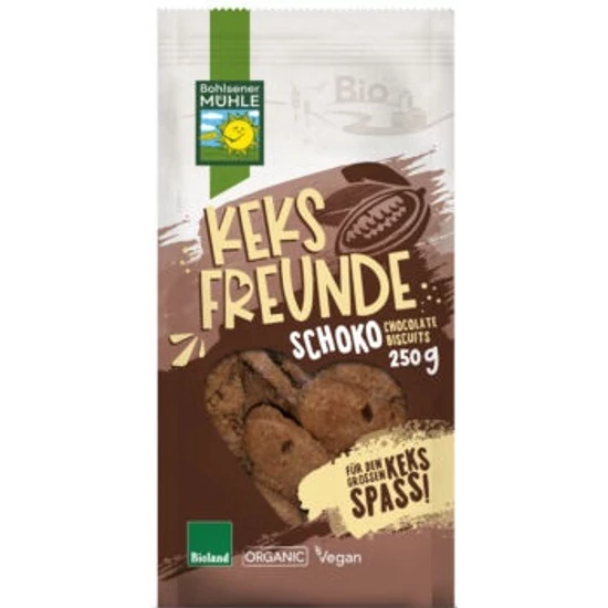Bohlsener Mühle Barátság keksz, csokis - bio, vegán 250g