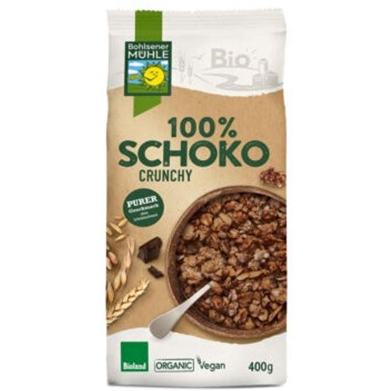 Bohlsener Mühle 100% étcsokoládés crunchy - bio, vegán 400g