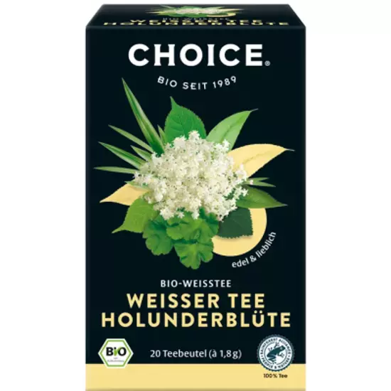 Choice Bio fehér tea bodzavirággal, 20 filter x 1,8g (36g)