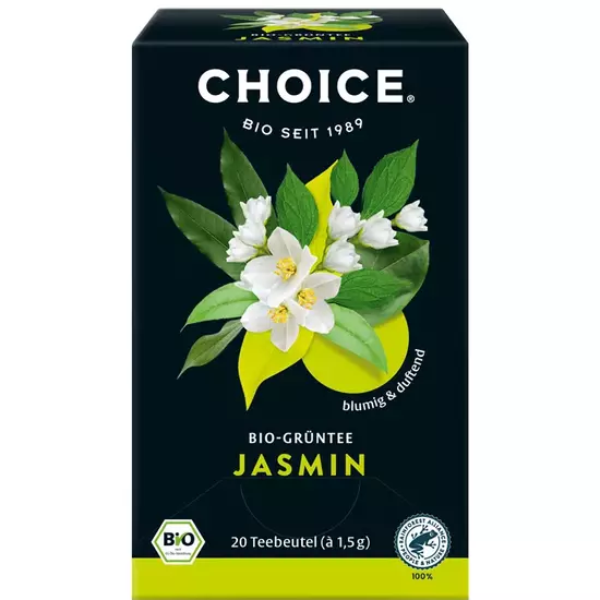 Choice Jázmin bio zöld tea, 20 filter x 1,5g (30g)