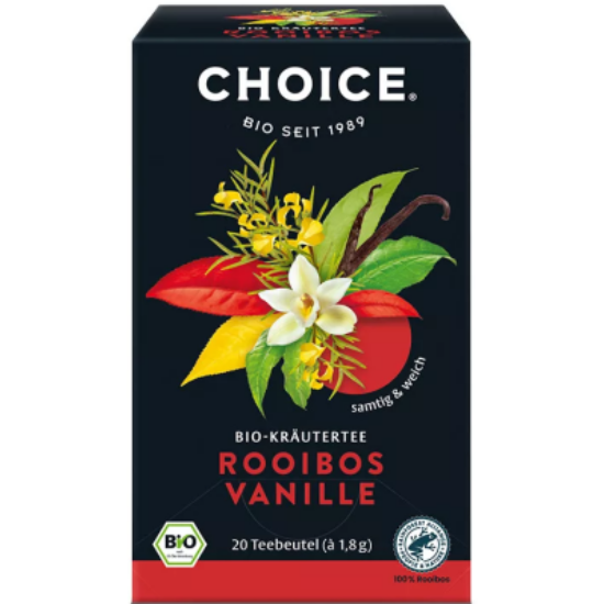 Choice Rooibos vanília bio tea, 20 filter x 1,8g (36g)
