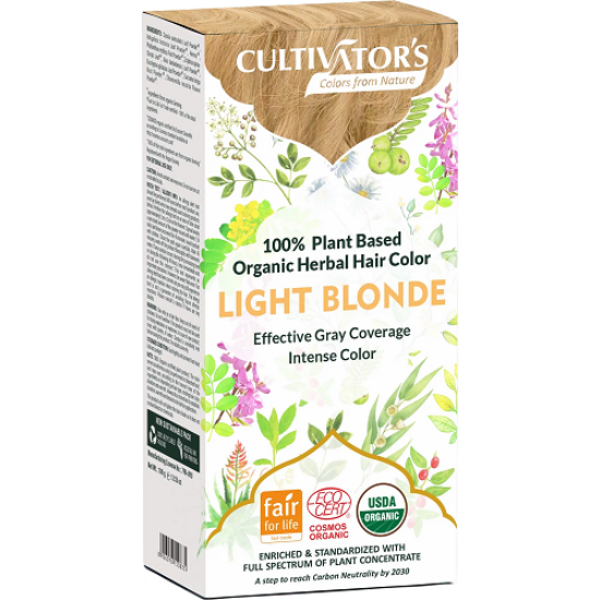  Cultivator's Bio növényi hajfesték - világos szőke 100g (4 x 25g)