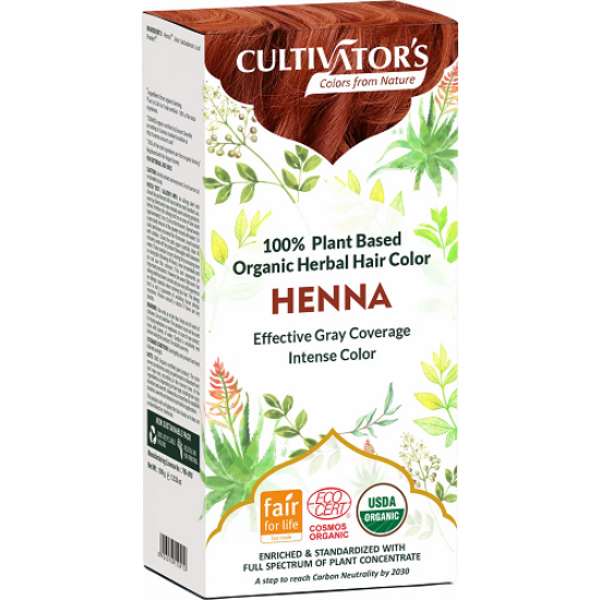  Cultivator's Bio növényi hajfesték - henna 100g (4 x 25g)