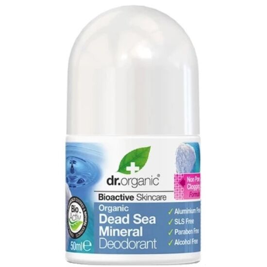 Dr. Organic Alumíniummentes golyós dezodor természetes Holt-tengeri ásványokkal 50ml