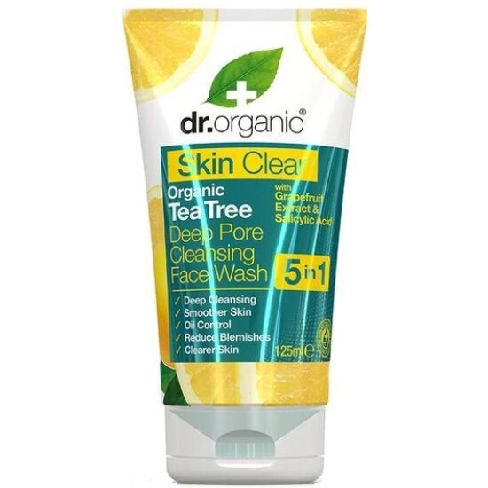 Dr. Organic Skin Clear Mélytisztító arclemosó 5 az 1-ben 125 ml
