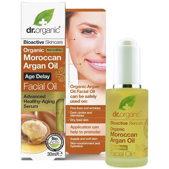 Dr. Organic Arcápoló olaj marokkói argánolajjal 30ml