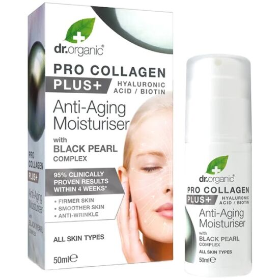 Dr. Organic Pro Collagen Anti-Aging hidratáló arckrém fekete gyönggyel 50ml