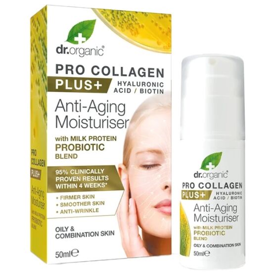 Dr. Organic Pro Collagen Anti-Aging hidratáló arckrém tejprotein probiotikummal 50ml