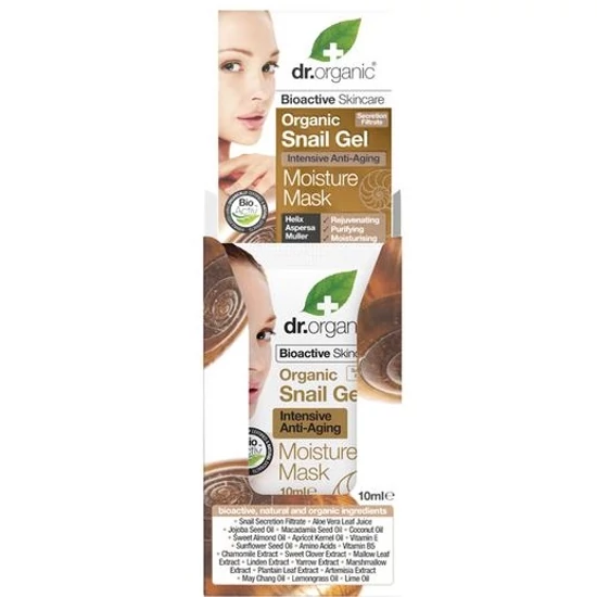 Dr. Organic Bioaktív csigagél hidratáló arcpakolás intenzív öregedésgátló hatással 10ml