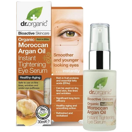 Dr. Organic Szemkörnyék feszesítő szérum marokkói bio argánolajjal 30ml
