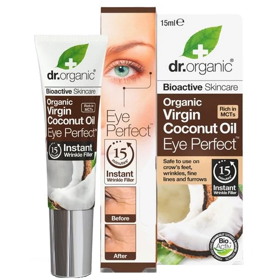 Dr. Organic Szemkörnyék feszesítő szérum bio szűz kókuszolajjal 15ml