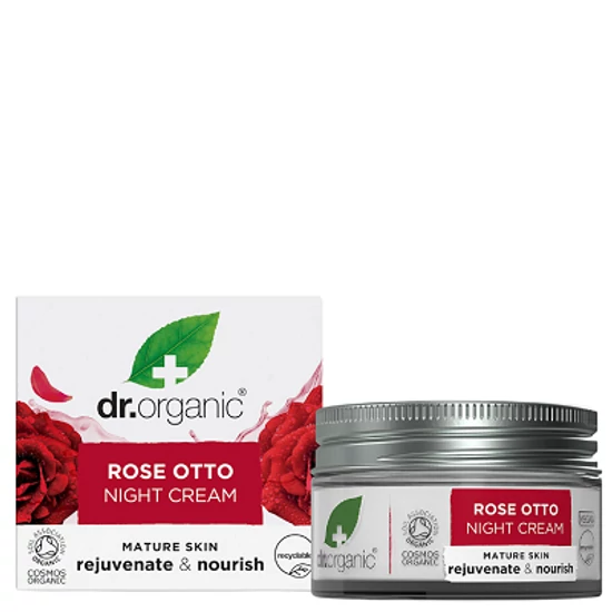 Dr. Organic Éjszakai krém damaszkuszi rózsaolajjal 50ml
