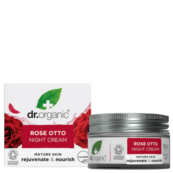 Dr. Organic Éjszakai krém damaszkuszi rózsaolajjal 50ml