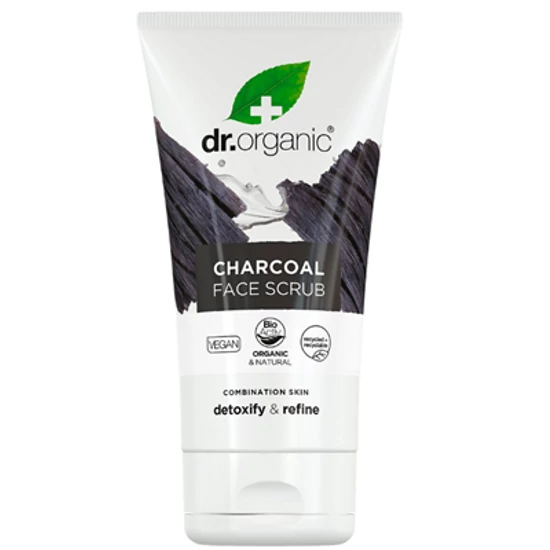 Dr. Organic Mélytiszító arcradír aktív szénnel 125ml
