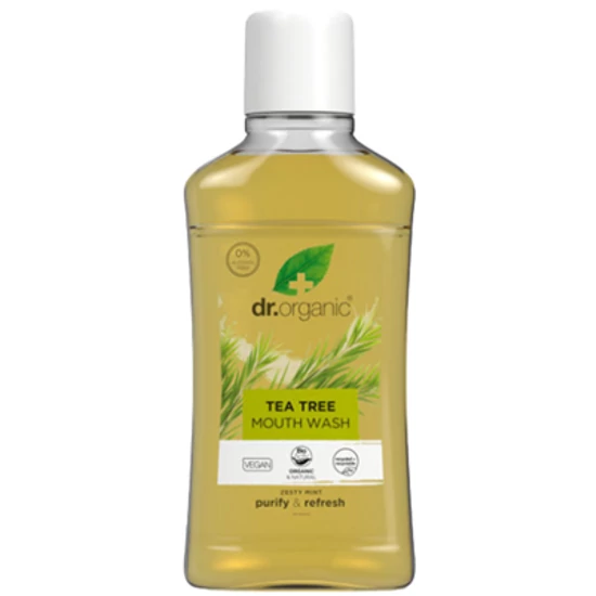 Dr. Organic Szájvíz bio teafaolajjal 500ml