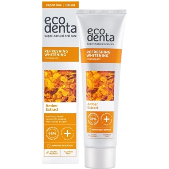 Ecodenta Fehérítő fogkrém borostyánkivonattal 100ml