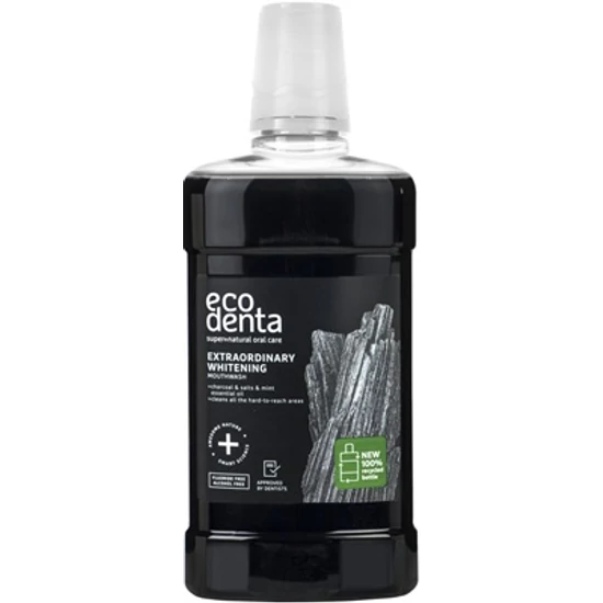 Ecodenta Fehérítő szájvíz szénnel és menta illóolajjal 500ml