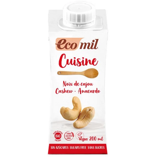 Ecomil Konyhai főzőalap kesudióból cukormentes - bio, vegán 200ml