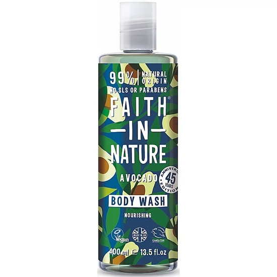 Faith in Nature Avokádó tusfürdő és habfürdő 400ml