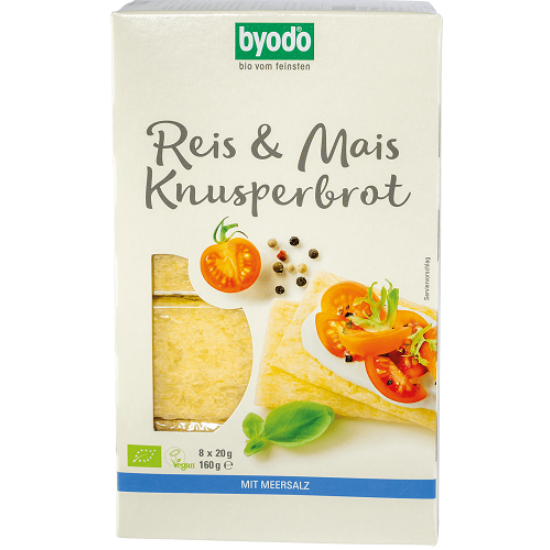 Byodo Kukorica &amp; rizs kenyérlapok - bio, gluténmentes, vegán 8x20g