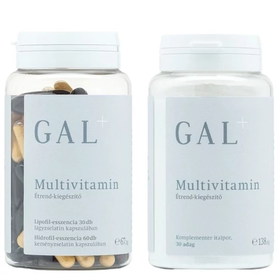 GAL+ Multivitamin 30+60kapszula 67,3g + italpor 138,6g - 30adag