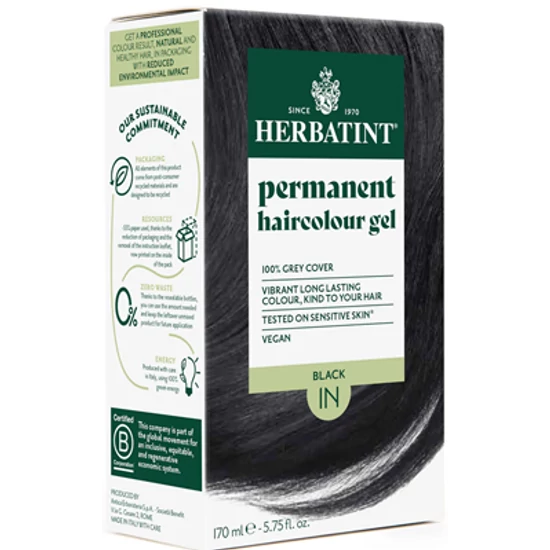 Herbatint Hajfesték - 1N Fekete 120ml + 50ml