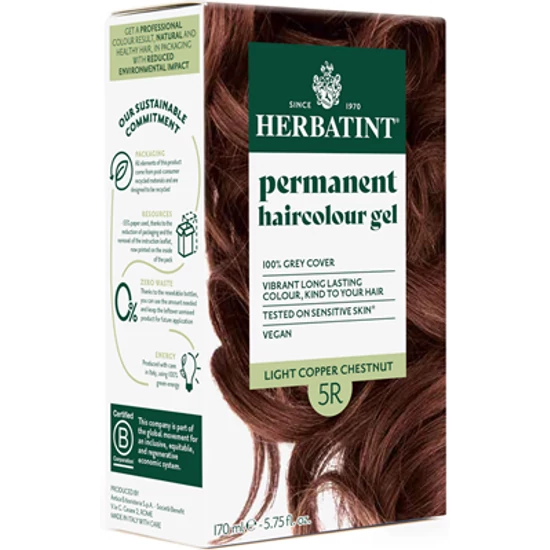 Herbatint Hajfesték - 5R Világos réz gesztenye 120ml + 50ml