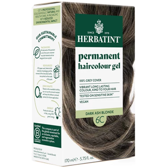 Herbatint Hajfesték - 6C Sötét hamvas szőke 120ml + 50ml