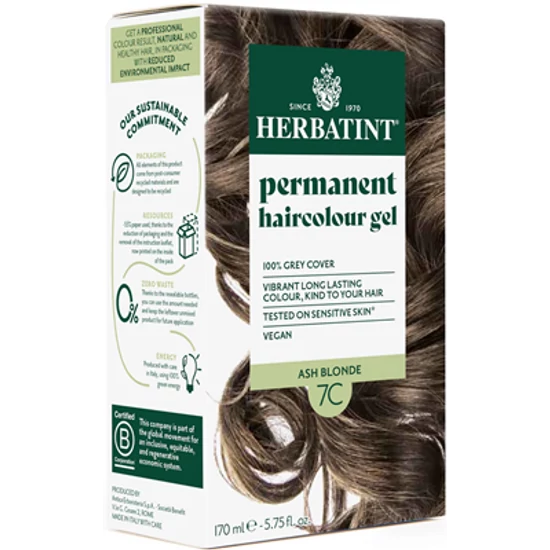 Herbatint Hajfesték - 7C Hamvas szőke 120ml + 50ml